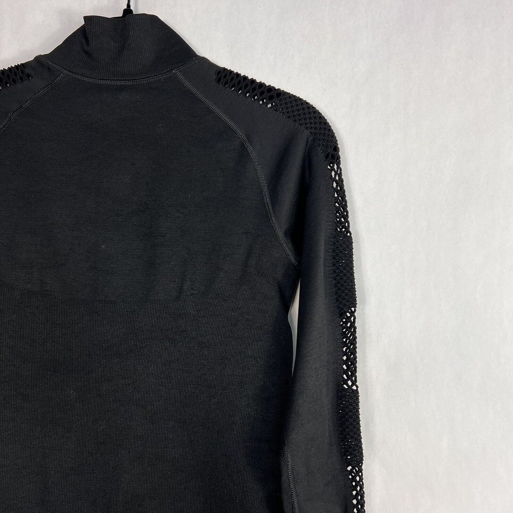 Ivy Park Athletic Jacket Womens S/M Black Mesh Long Sleeve Thumb hole Cuffs - Picture 7 of 16
